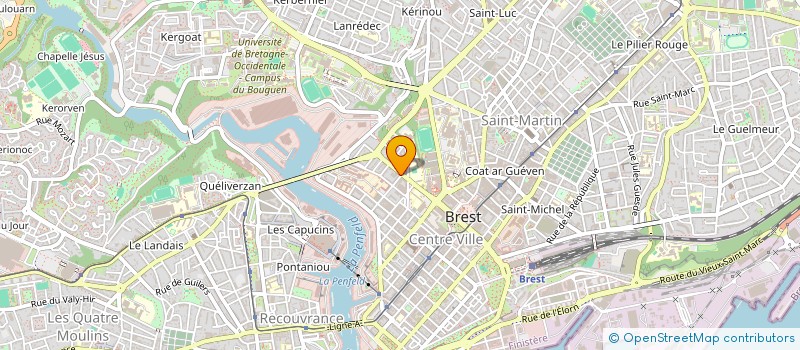 localisation de l'entreprise UNION TERRITORIALE DES RETRAITES (UTR) ET PRERETRAITES CFDT DU FINISTERE à BREST