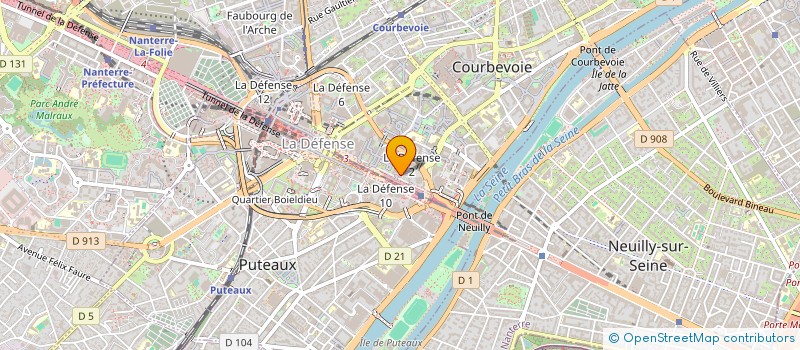 localisation de l'entreprise UNION TERRITORIALE INTERPROFESSIONNELLE CFDT DE L OUEST FRANCILIEN  COURBEVOIE