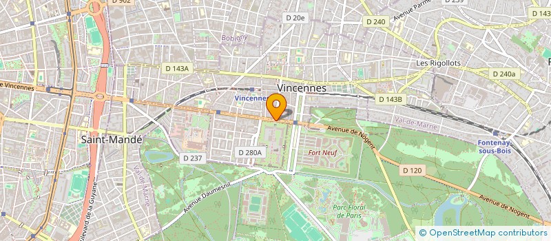 localisation de l'entreprise UNION TERRITORIALE MUTUALITE ILE DE FRANCE  VINCENNES