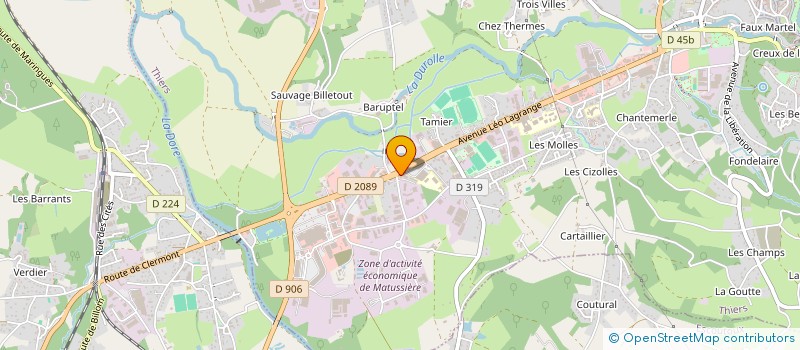 localisation de l'entreprise UNION THIERNOISE DES MUTUELLES  THIERS