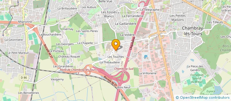 localisation de l'entreprise UNION TOURANGELLE ORGANISANT POUR LES ETUDIANTS EN ERGOTHERAPIE LE CONGRES (UTOPEEC)  CHAMBRAY-LES-TOURS