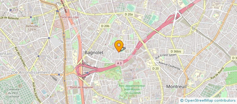 localisation de l'entreprise UNION TURCO-ISLAMIQUE D'AFFAIRES RELIGIEUSES A PARIS (PARIS DITIB) à BAGNOLET