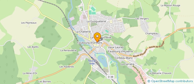 localisation de l'entreprise UNION VOLLEY YONNE  TOUCY