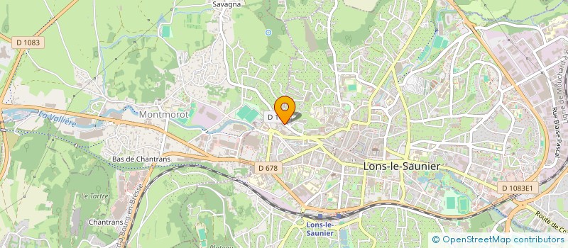 localisation de l'entreprise UNIONS DES METIERS DE LA VIANDE ET DE LA GASTRONOMIE DU JURA  LONS-LE-SAUNIER