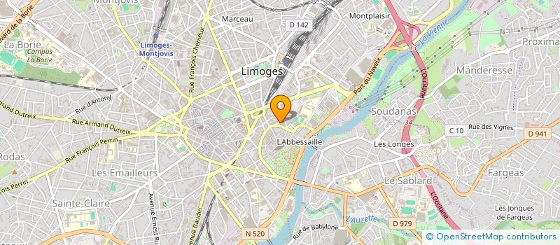 localisation de l'entreprise UNIONS METIERS L INDUSTRIE HOTELIERE à LIMOGES
