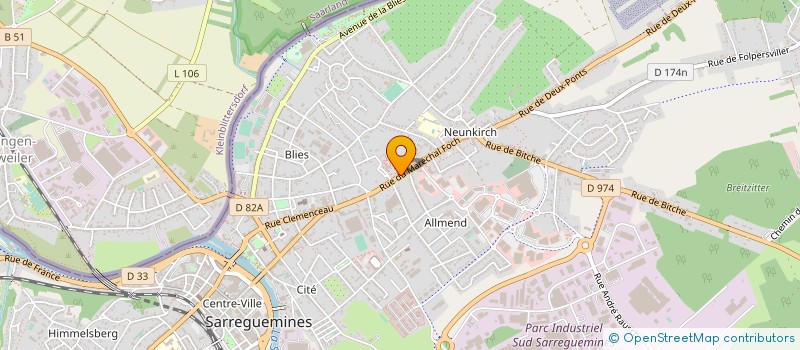 localisation de l'entreprise UNIPORT à SARREGUEMINES