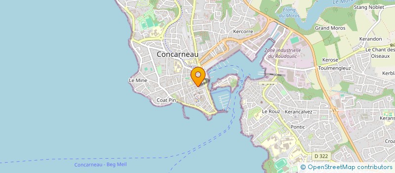 localisation de l'entreprise UNIPROVIA à CONCARNEAU