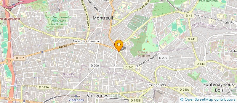 localisation de l'entreprise UNIQUE & SIGNE (U&S) à MONTREUIL