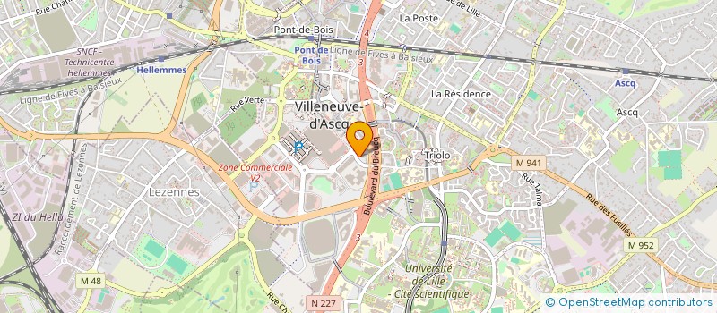 localisation de l'entreprise UNIS à VILLENEUVE-D'ASCQ