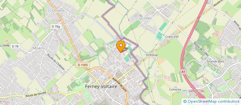 localisation de l'entreprise UNIS POUR L'HUMANITE à FERNEY-VOLTAIRE