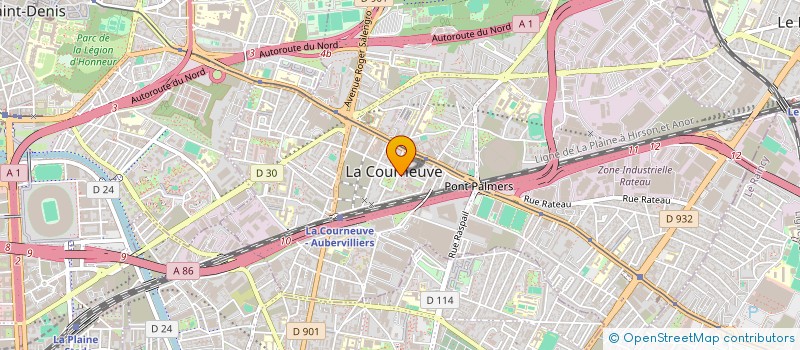 localisation de l'entreprise UNIS-VERS à LA COURNEUVE