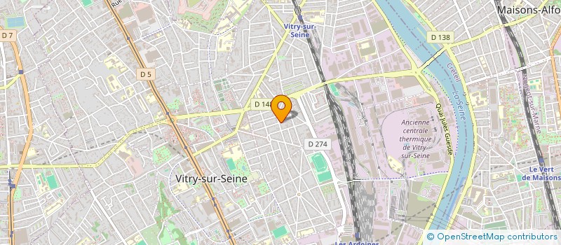 localisation de l'entreprise UNIS'VERS'ARTS à VITRY-SUR-SEINE