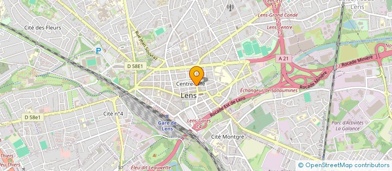 localisation de l'entreprise UNIS-VERS SOCIAL  LENS