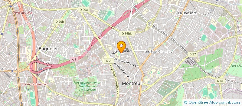 localisation de l'entreprise UNIS VERS SOI  MONTREUIL