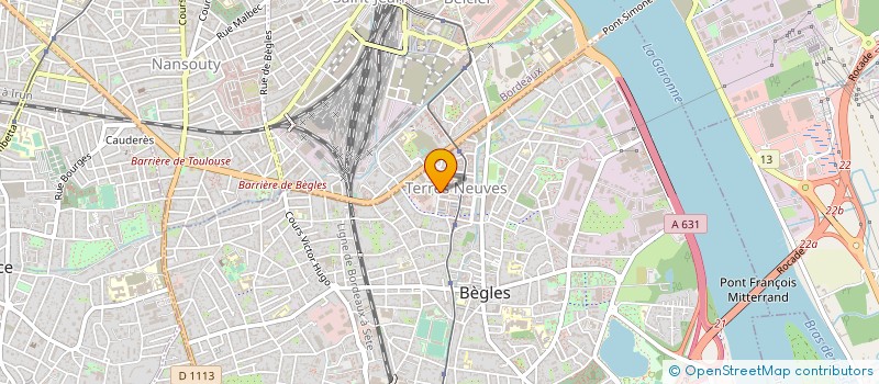 localisation de l'entreprise UNISERVICES à BEGLES