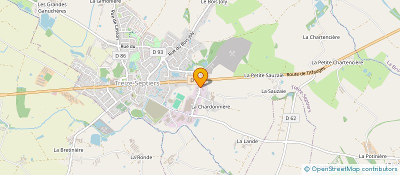 localisation de l'entreprise UNISTA à TREIZE-SEPTIERS