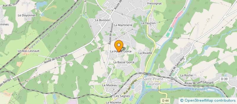 localisation de l'entreprise UNISYLVA SAINT-PRIEST-TAURION VOLLEY  SAINT-PRIEST-TAURION