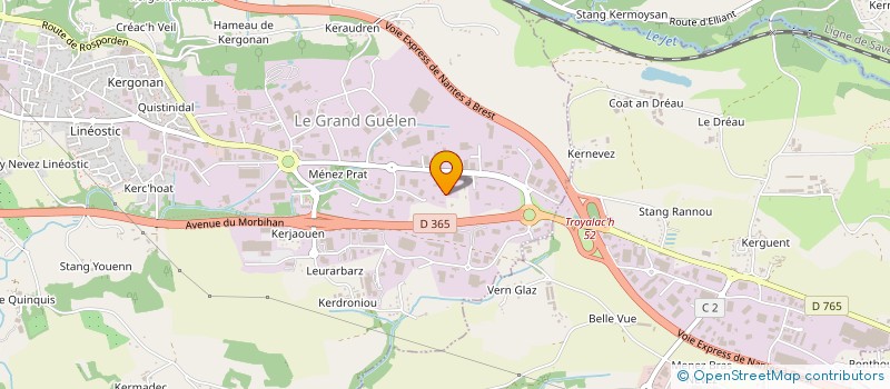 localisation de l'entreprise UNITE à QUIMPER
