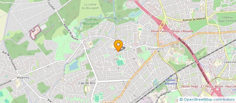 localisation de l'entreprise UNITE AIDE INSERTION PROF PAR FORMATION à PESSAC