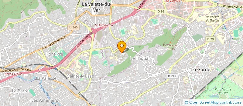 localisation de l'entreprise UNITE D'ARCHITECTURE AS  LA VALETTE-DU-VAR