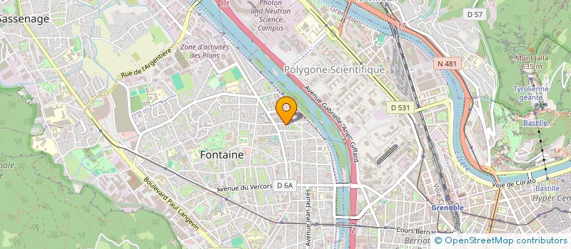 localisation de l'entreprise UNITE D'INTERVENTION D'ASSISTANCE ET DE PREMIERS SECOURS DE L'ISERE  FONTAINE