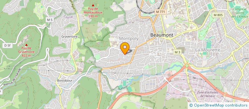 localisation de l'entreprise UNITE DE RECHERCHE ET D'INNOVATION EN RESTAURATION GENITALE EN AUVERGNE  BEAUMONT