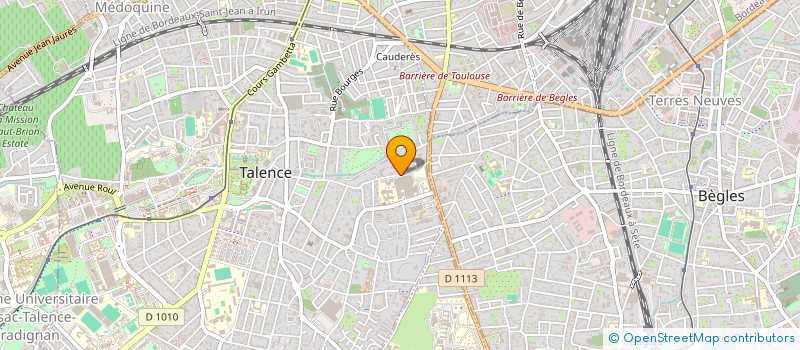 localisation de l'entreprise UNITE MEDICALE DE L'ACTIVITE PHYSIQUE ET SPORTIVE  TALENCE