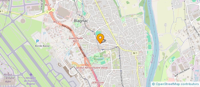 localisation de l'entreprise UNITE PRODUCTION ARTISTIQUE JEUNES  BLAGNAC