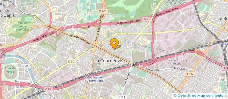 localisation de l'entreprise UNITE SECOUR SECURITE PROTECT CIVILE à LA COURNEUVE