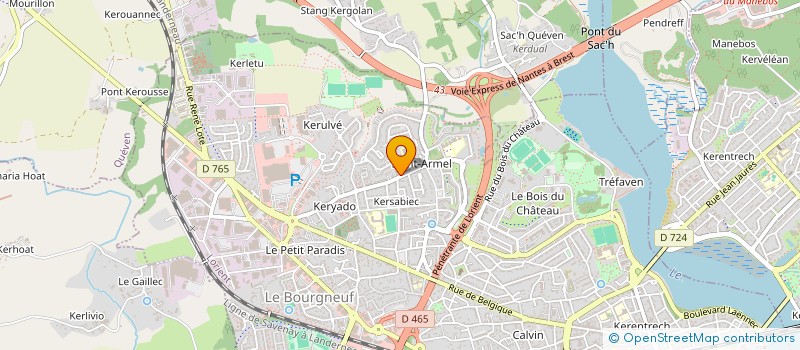 localisation de l'entreprise UNITE SIGNALEUR RADIO DU PAYS DE BREC'H  LORIENT