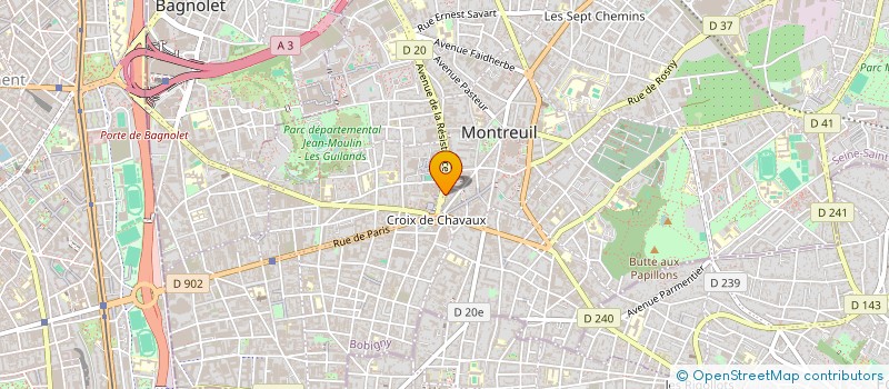 localisation de l'entreprise UNITE SPECIALISEE COEUR ET VAISSEAUX à MONTREUIL