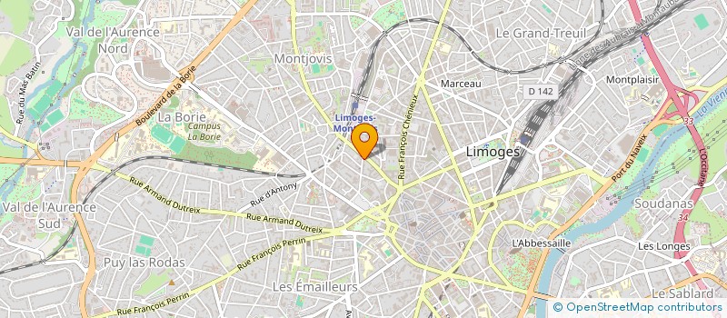 localisation de l'entreprise UNITED à LIMOGES
