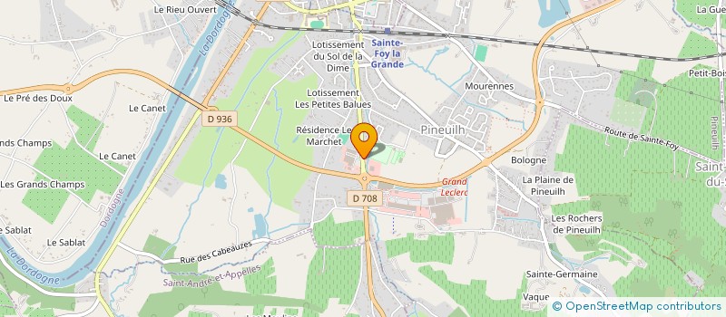 localisation de l'entreprise UNITED SPORT  PINEUILH