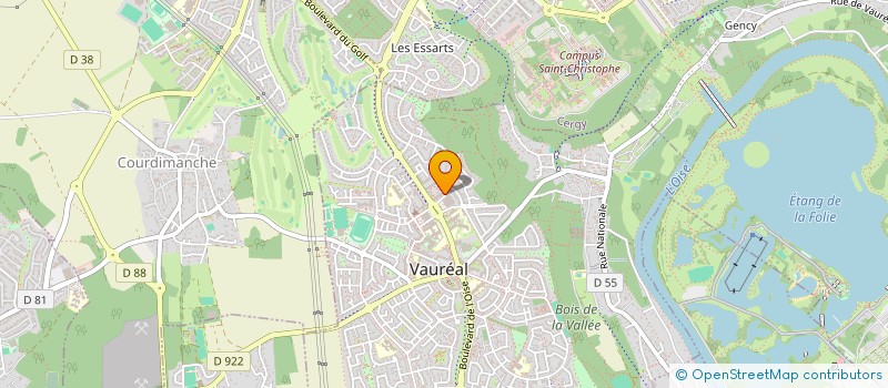 localisation de l'entreprise UNITEK à VAUREAL