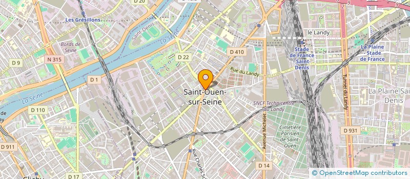localisation de l'entreprise UNITEL SERVICES à SAINT-OUEN-SUR-SEINE