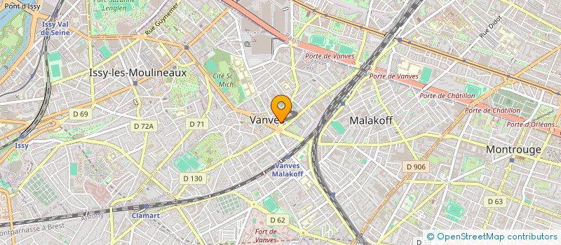localisation de l'entreprise UNIV LIBRE POPULAIRE EUR SCIENCES INFIRM à VANVES