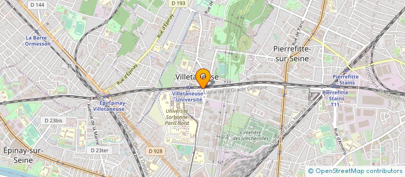 localisation de l'entreprise UNIV PARIS XIII PARIS-NORD VILLETANEUSE à VILLETANEUSE