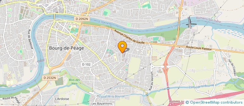 localisation de l'entreprise UNIV'R CHAUFFAGE à BOURG-DE-PEAGE