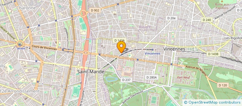 localisation de l'entreprise UNIVALIS à VINCENNES
