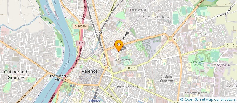 localisation de l'entreprise UNIVER'COM SARL  VALENCE