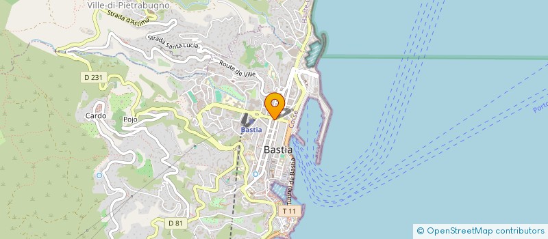 localisation de l'entreprise UNIVERS à BASTIA
