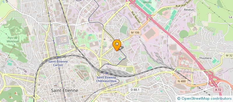 localisation de l'entreprise UNIVERS ANIMAL  SAINT-ETIENNE