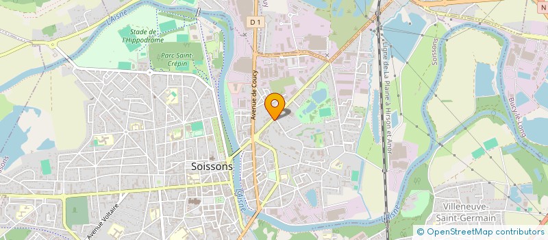 localisation de l'entreprise UNIVERS AUTO  SOISSONS