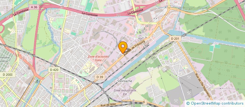 localisation de l'entreprise UNIVERS AUTO DIFFUSION  ILLZACH