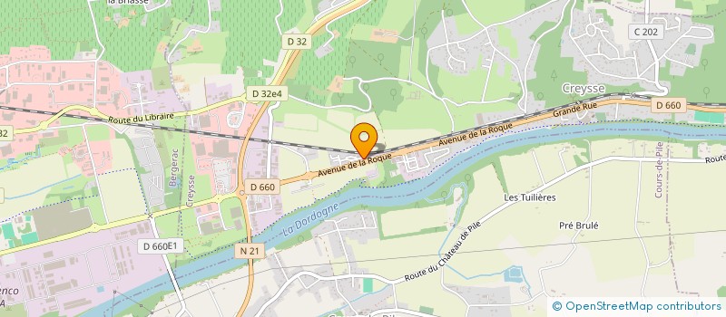 localisation de l'entreprise UNIVERS B à BERGERAC