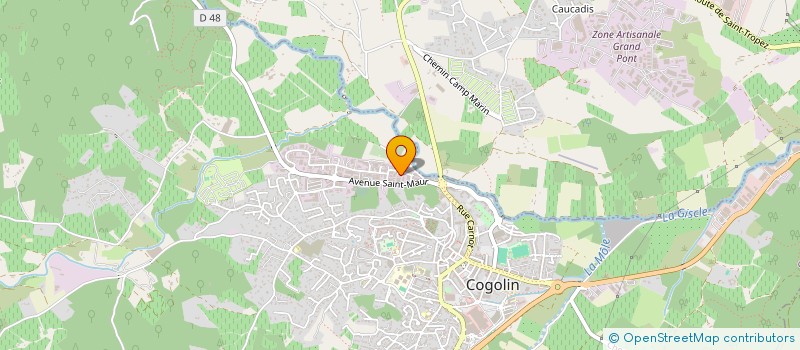 localisation de l'entreprise UNIVERS BANQUETTES ET LITERIES à COGOLIN