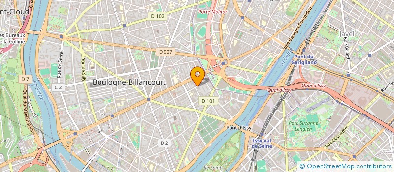 localisation de l'entreprise UNIVERS BUREAUTIQUE à BOULOGNE-BILLANCOURT