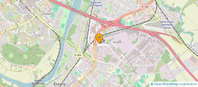 localisation de l'entreprise UNIVERS BUREAUTIQUE à ERAGNY