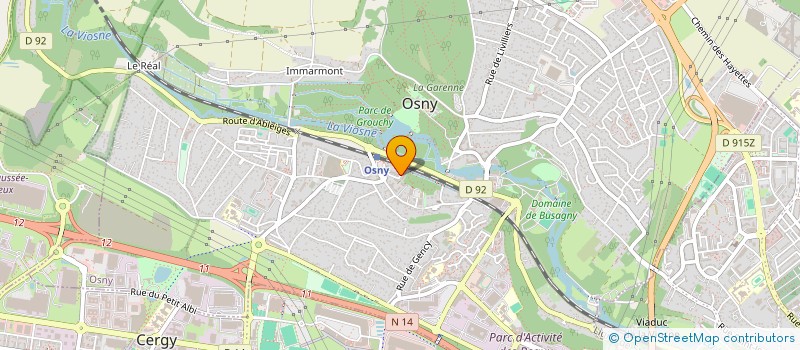 localisation de l'entreprise UNIVERS CASCADE PRODUCTIONS  OSNY