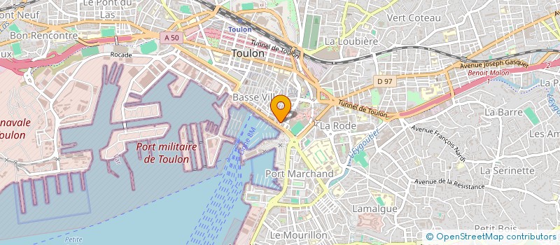 localisation de l'entreprise UNIVERS.COM VOYAGES à TOULON